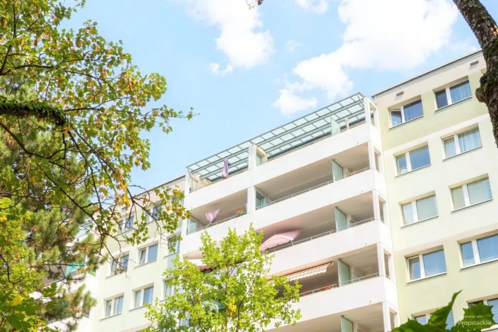 Außenansicht Rückseite Balkon - (KI generiert)